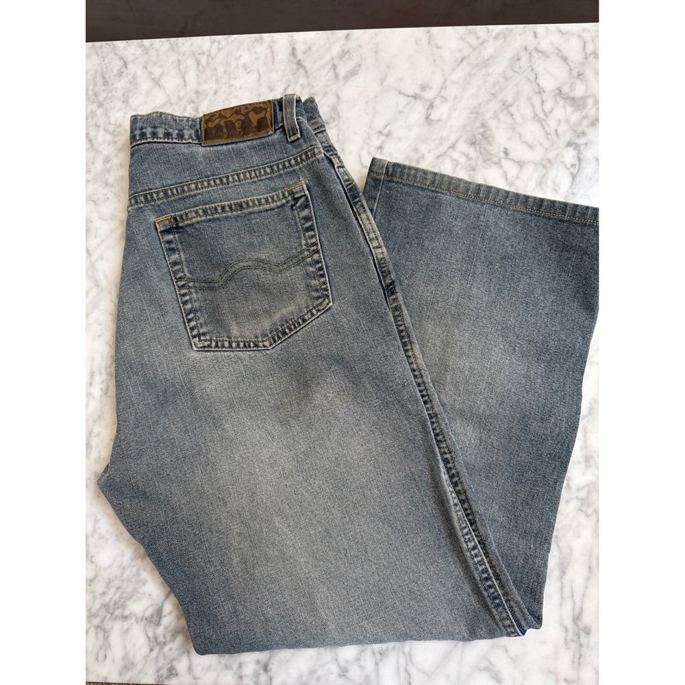 Todd Oldham Jeans TO2 Mens 31x32 Blue Medium Wash Straight Leg Denim 5521MAZ9990